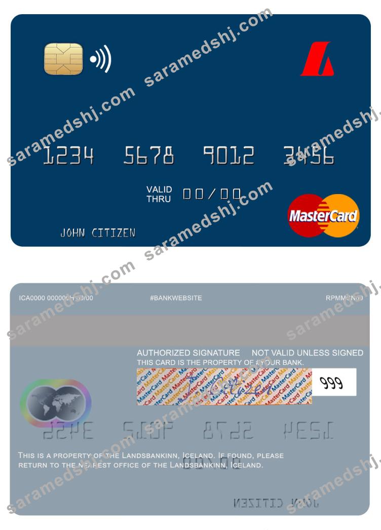 Iceland Landsbankinn mastercard